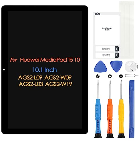 Écran LCD pour Huawei MediaPad T5 10 AGS2-L09 AGS2-W09 AGS2-L03 AGS2-W19 10,1 Remplacement de l'écran tactile Digitazer Assemblée avec réparation Kit