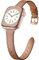 CeMiKa Bracelet Cuir Etroit Compatible avec Bracelet Apple Watch 38mm 40mm 41mm, Bracelet Remplacement Cuir Fin Véritable pour Apple Watch SE/iWatch Series 10 9 8 7 6 5 4 3, Femmes Hommes, Marron