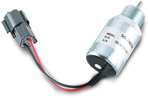 Solénoïde d'arrêt de carburant SA-3725-12 30A87-20402 pour moteur Mitsubishi L2E L3E S3L S4L excavatrice Volvo EC13 EC15 EC20 EC25 Mitsubishi Générateur Mahindra Max 28 Tracteur Stop Solénoïde 12VDC