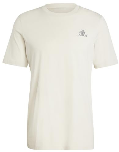 adidas Men's Essentials Single Jersey Embroidered Small Logo Tee, Alumina, XL