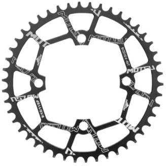 104 BCD Fahrrad Kettenblatt 40T 42T 44T 46T 48T 50T 52T Schmale Breite Kettenblätter für 8 9 10 11 12-Fach MTB, BMX Bike, Gravel Bike und Rennrad (Schwarz 46T)