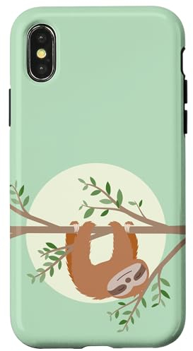 Lustige Faultier Handyhülle Faultier Liebhaber Geschenk Tierliebhaber Hülle für iPhone X/XS