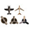 5 Stück Flugzeug Kragen Pin Flugzeug Brosche im Retro-Stil Zubehör Geschenkmodell für Anzüge und Hemden (5 Stk. Typ A)