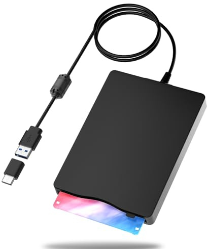 3.5Inch Portable Floppy Disk Reader, Plug & Play USB Floppy Drive External