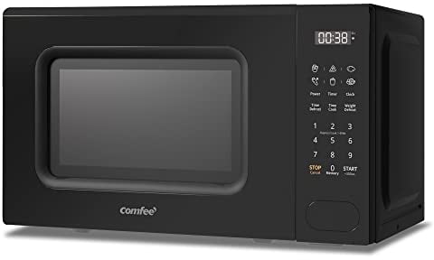 COMFEE' Forno a Microonde Digitale, 700W, 20L, 6 Menù Preimpostati, Express Cook, 11 Livelli di Potenza, Scongelamento, Funzione di Memorizzazione - Nero - CM-E202CC(BK)
