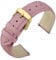 ANNEFIT Uhrenarmband 16mm Leder mit Edelstahl Gold Schnalle, Schnellverschluss Armband mit Weich Gepolstert für Herren Damen (Rosa)