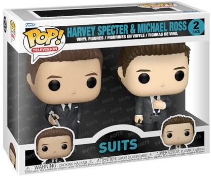 Funko POP! Television: Suits – Harvey Spector & Michael 2 Pack - Collectable Vinyl Figure - Gift Idea - Official Merchandise - Toys for Kids & Adults - Model Figure for Collectors and Display