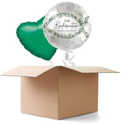 NEU Ballongrüße Zur Konfirmation Herzlichen Glückwunsch, 2 Ballons