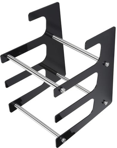 Yousiliang Keyboard Display Stand 3 Tier, Acrylic Desk Keyboard Storage Holder for Mechanical Gaming Keyboardm, Home, Store and Office Decor (Acrylic)