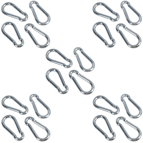 Carabiner Hook Clip Snap Hook Spring Loaded 10mm x 100mm 250kg Capacity