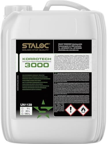 Staloc Korrotech 3000 Hochleistungskorrosionsschutz - Rostschutz Spray für blanke Teile, 5l transparent