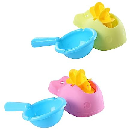DRESSOOS Juguetes de Baño Interactivos para Bebés Juego de 4 Ruedas de Agua Juguetes de Baño para Niños Pequeños