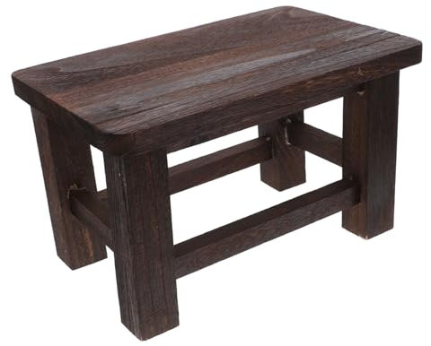 Alipis Repose-Pieds en Bois Massif Petit Tabouret Tabouret De Salon Repose-Pieds en Bois Petit en pour Salle De Bain