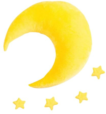 5pcs Baby Photography Props Star Moon Pillow Set for Newborn | Yellow Polyester Fiber, Comfortable Posing Pieces for Full Month Photoshoots and Studio Use