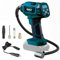 Mini Compressore Portatile, Compressore Auto Senza Fili Compatibile con Batteria Makita 18V, 160PSI Compressore Aria Portatile con LED e 3 Ugelli, per Auto, Moto, Bicicletta, Senza Batteria