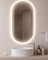 BD ART - Wandspiegel - Badspiegel - Oval 100x40 cm - mit LED Beleuchtung - Lichtfarbe Warm 3600K, IP44 - Spiegel Groß - Mirror - Ganzkörperspiegel - Bad Wand Spiegel