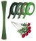 PEAPIN 24 Pcs Flower Arranging Accessories, 4 Rolls Green Florist Tapes and 20 Pcs Florist Wires, Floral Tape for Wedding Bouquet Stem Wrapping and DIY Handcrafts