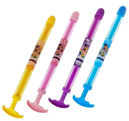 SkyJoy Kinder Wasserpistolen Set 4er 2025 - Magische Funkelnde Feuerwerk-FONTÄNEN! Für Garten/Pool/Strand | BPA-freies Sicherheitsspielzeug Sommerfeste(38 cm/4er Packung)