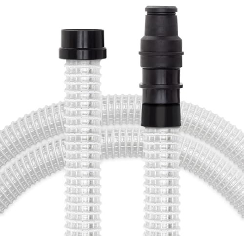 PRIMEBAG Gewebeschlauch 7m Zyklon Abscheider 50mm 7 Transparenter | Saugschlauch Werkzeugmuffe Absaugen, Schlauch Meter Werkstatt Fadenverstärkt, extrem flexibel und robust