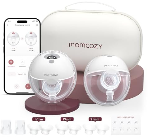 Momcozy M5 Smart Sacaleches Eléctrico Manos Libres con App, Portátil