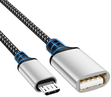 Micro USB Adapter,1m USB 2.0 OTG Adapter,Micro USB auf USB Buchse Datenkabel für Samsung Galaxy S7 S7 Edge S6 S6 Edge S5 S4 Smartphone & Tablet Verbinden mit USB Stick,Tastatur,Maus,Webcam