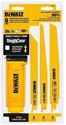 DEWALT Reciprocating Saw Blades, Bi-Metal, 6-Piece Set (DW4896)