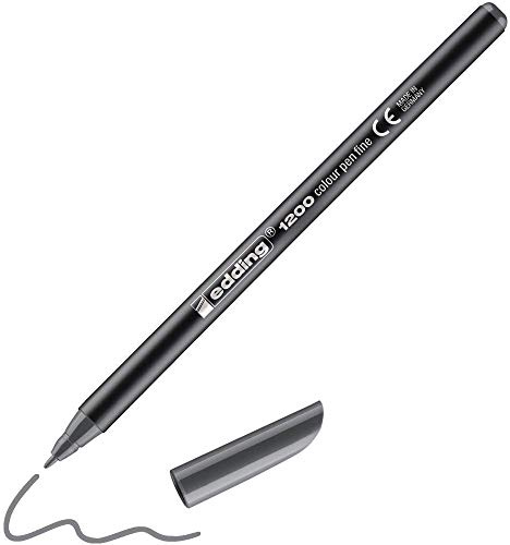 edding 1200 Fasermaler fein - grün - 1 Stift - Rundspitze 1 mm - Filzstift zum Zeichnen und Schreiben - für Schule, Mandala