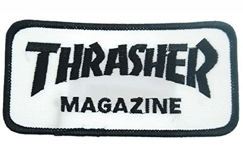 Thrasher Logo white/black Aufnäher