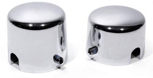 Achsschrauben Abdeckung Achse Chrom Cover Set hinten für Harley Softail 00- Axle