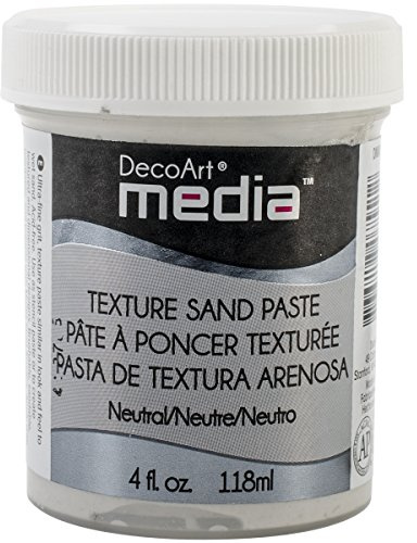 DecoArt Media Texture Sand Paste, White, 4 oz