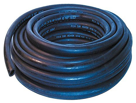 16mm ID Black 2 Metre Length Rubber Heater Hose - AutoSiliconeHoses