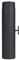 Tubo della stufa prolunga con valvola a farfalla 500 mm Ø 120 mm Nero Lucido E LEGNO cuciture