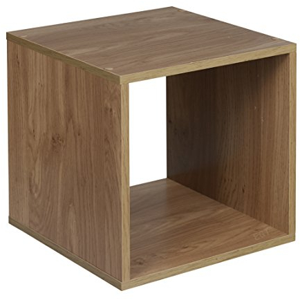 Bücherregal mit 4 Regalböden, holz, braun, Cube