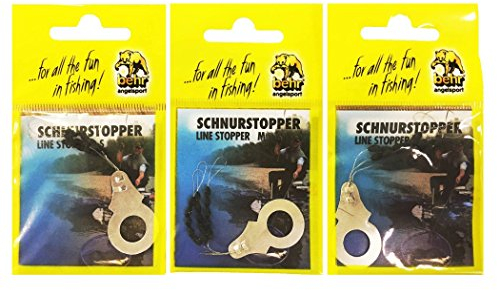 Behr Schnurstopper-Set Angeln - 3 x 15 Gummi-Stopper Posenstopper S M L