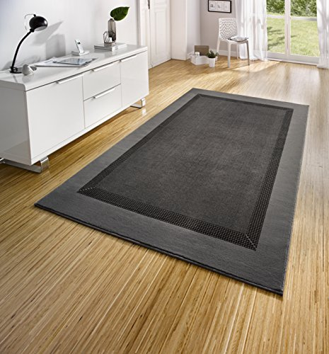 Hanse Home Carpet Runner Band 160 x 230 cm Soft Short Pile Modern Design Runner for Hallway Bedroom Children's Room Bathroom Living Room Kitchen Decorative Runner Grey