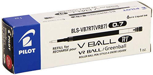 Pilot Refills for Vball 7 Retractable Liquid Ink 0.7 mm (Box of 12) - Red