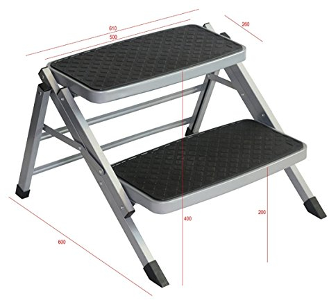bel-sol Doppeltrittstufe XXL faltbar Stahl