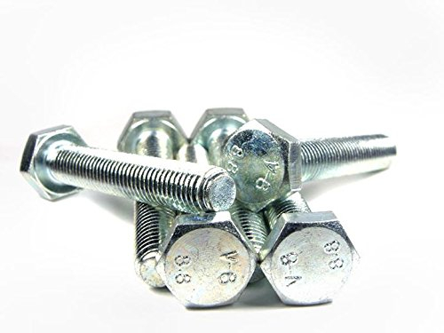 DIN 933 / ISO 4017 PROFI Sechskant Schraube Vollgewinde Güte 8.8 verzinkt Stahl gehärtet DIN933 PROFI 6kt VGW G8.8 VZ SGH - M8 x 60 - (5 Stück)