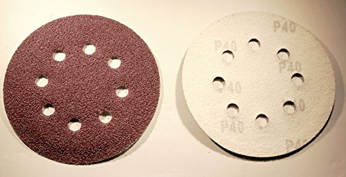 50 Blatt Klett Haft Schleifscheiben Exenter Schleifpapier Ø125 mm - Körnung 40