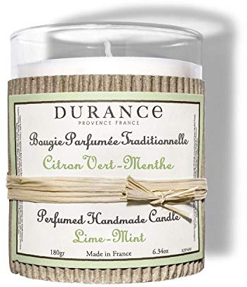 Durance Duftkerze, Wachs, weiß, 180 g