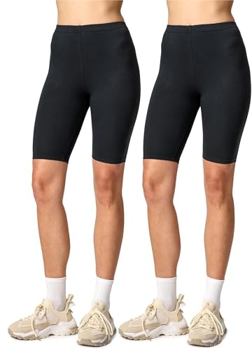 Merry Style Kurze Leggings Damen Radlerhose Shorts Viskose MS10-145 | Kurze Länge, elastischer Bund, atmungsaktiv, weich, 94 % Viskose, 6 % Elasthan, für Alltag, Freizeit und warme Tage