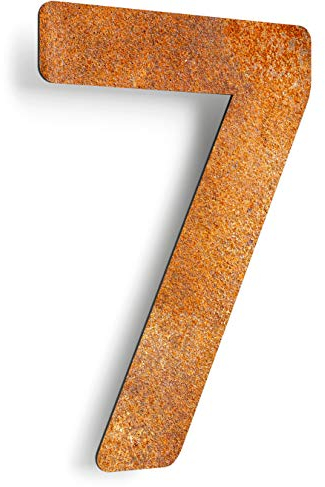 Numero civico vintage 7 - resistente alle intemperie - compreso il materiale di montaggio - N.07.R