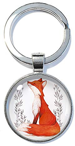 Kleiner Fuchs ABOUKI Geschenk-Idee für Sie Frau Mädchen Freundin Geburtstag Weihnachten Glücksbringer Taschenanhänger handgefertigt Schlüsselanhänger 25mm