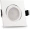 trendlights24 Bianco LED Einbaustrahler 230V Weiß matt eckig dimmbar, 3er Set ultra flach 35 mm Spots 5W Kaltweiß, Decken Einbauleuchte schwenkbar