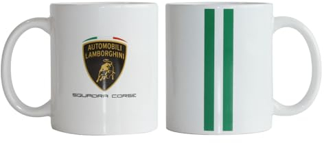 Lamborghini Squadra Corse GT Racing Tasse Kaffeetasse Becher Kaffeebecher Fanartikel Aufdruck Logo 300 ml schwarz