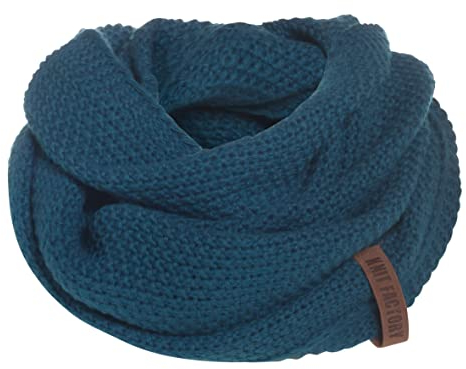 KNIT FACTORY - Coco Loop Schal - Gestrickter Schlauchschal - Für Damen und Herren - Herbst & Winter Essentials - Zeitloses Mode-Accessoire - Strickschal mit Wolle - Hochwertige Qualität - Petrol