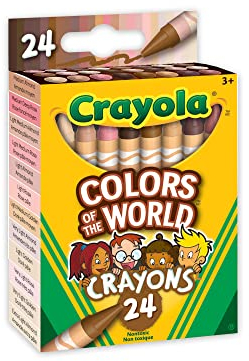 CRAYOLA Colors of The World Skin Tone Crayons, 24 Count