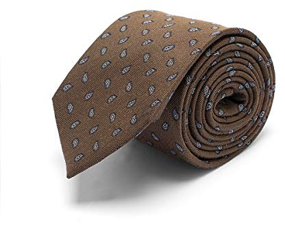 Brera67: elegante braune Krawatte aus Seide und Wolle 148 x 8 Kaschmir | Krawatten für Herren | Krawatte Jungen | Accessoires Männer für Jacke und Anzug