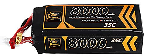 KINGDUO 18.5V 8000Mah 35C 5S Lipo Batterie T Deans Xt60 Plug pour Voiture Rc