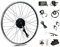 SEASON 20/24 / 26/28 / 700C Zoll Ebike Umbausatz 36V 250W Brushless Getriebe Vorderrad Nabenmotor, Elektrofahrrad Conversion Kit | LCD Display, Sensor (26'' 250W / 25km/h)